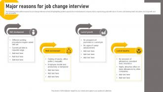 Major Reasons For Job Change Interview