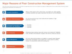 Major reasons of poor construction construction management strategies for maximizing resource efficiency