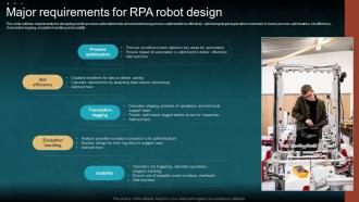 Major Requirements For Rpa Robot Design
