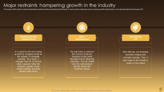 Major Restraints Hampering Growth In The Business Plan For A Pub Start Up BP SS