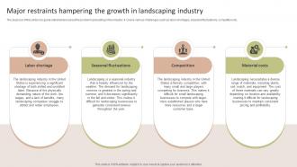 Major Restraints Hampering The Growth In Garden Design Business Plan BP SS V