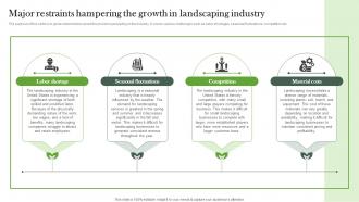 Major Restraints Hampering The Growth In Landscaping Industry Landscaping Business Plan BP SS