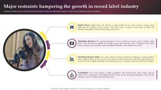 Major Restraints Hampering The Growth In Record Music Label Business Plan BP SS