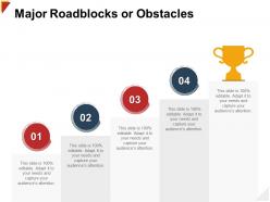 Major roadblocks or obstacles capture ppt powerpoint presentation diagram ppt