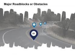 Major roadblocks or obstacles location ppt powerpoint presentation guide