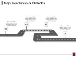 Major Roadblocks Or Obstacles Roadmap Ppt Powerpoint Presentation Gallery Pictures