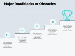 Major roadblocks or obstacles trofie ppt powerpoint presentation icon designs