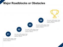Major roadblocks or obstacles winner planning ppt powerpoint presentation slides tips