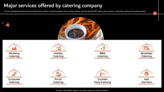 Major Services Offered By Catering Company Catering Services Business Plan BP SS