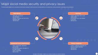 Major Social Media Security And Privacy Issues