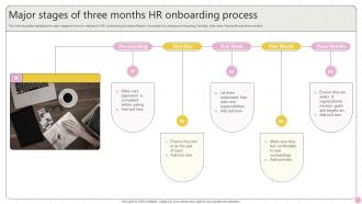 Major Stages Of Three Months HR Onboarding Process