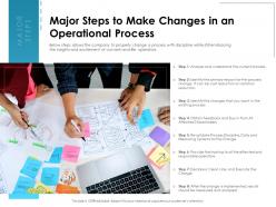 Major steps to make changes in an operational process