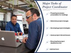 Major tasks of project coordinator