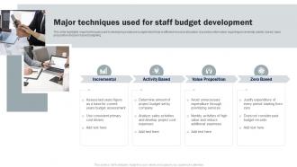 Major Techniques Used For Staff Budget Development