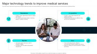Major Technology Trends To Improve Healthcare Technology Stack To Improve Medical DT SS V