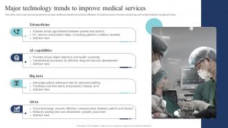 Major Technology Trends To Improve Medical Services Guide Of Digital Transformation DT SS