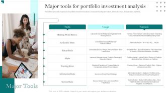 Major Tools For Portfolio Investment Analysis Portfolio Growth And Return Management