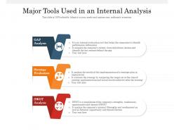 Major Tools Used In An Internal Analysis
