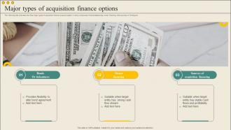 Major Types Of Acquisition Finance Options