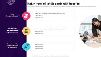 Major Types Of Credit Cards With Benefits Promotion Strategies To Advertise Credit Strategy SS V