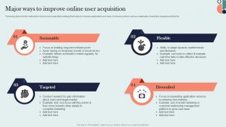 Major Ways To Improve Online User Acquisition Organic Marketing Approach