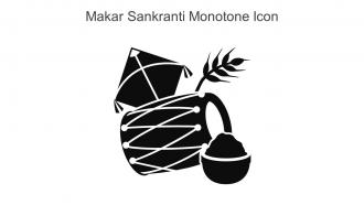 Makar Sankranti Monotone Icon In Powerpoint Pptx Png And Editable Eps Format