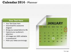 Make 2014 calendar the best business year template and powerpoint slide for planning