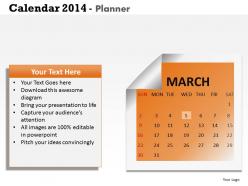 Make 2014 calendar the best business year template and powerpoint slide for planning