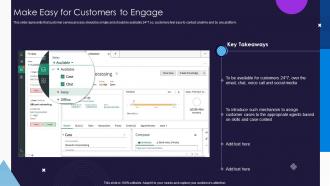 Make Easy For Customers To Engage Optimize Service Delivery Ppt Infographics
