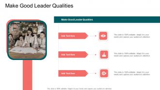 Make Good Leader Qualities In Powerpoint And Google Slides Cpb