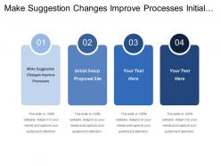 Make suggestion changes improve processes initial setup proposal site