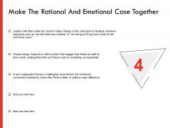 Make the rational and emotional case together ppt powerpoint presentation professional show