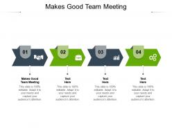 Makes good team meeting ppt powerpoint presentation model inspiration cpb