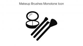 Makeup Brushes Monotone Icon In Powerpoint Pptx Png And Editable Eps Format