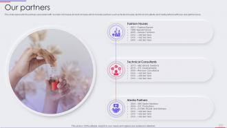 Makeup Product Company Profile Our Partners Ppt Slides Examples