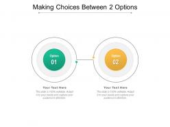 Making choices between 2 options