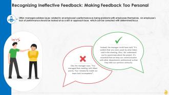 Making Feedback Too Personal Makes It Ineffective Training Ppt
