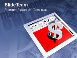 Making money online dollars finance powerpoint templates ppt themes and graphics 0213