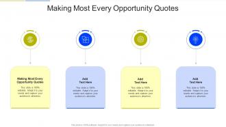 Making Most Every Opportunity Quotes In Powerpoint And Google Slides Cpb