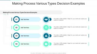 Making Process Various Types Decision Examples In Powerpoint And Google Slides Cpb