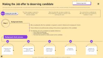 Making The Job Offer To Deserving Candidate Hr Recruiting Handbook Best Practices And Strategies