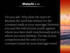 Malachi 2 14 the wife of your marriage powerpoint church sermon