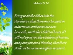 Malachi 3 10 that there will not be room powerpoint church sermon