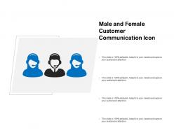 Male and female customer communication icon