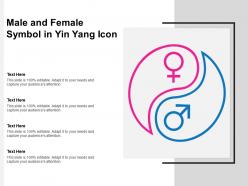 Male and female symbol in yin yang icon