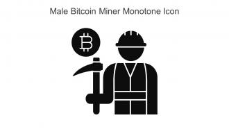Male Bitcoin Miner Monotone Icon In Powerpoint Pptx Png And Editable Eps Format