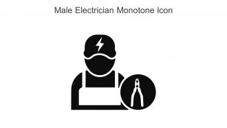 Male Electrician Monotone Icon In Powerpoint Pptx Png And Editable Eps Format