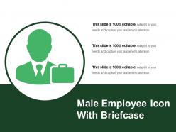 Male employee icon with briefcase