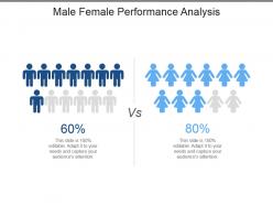 Male female performance analysis powerpoint slide design templates