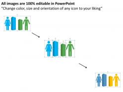 Male female ratio for growth flat powerpoint design
